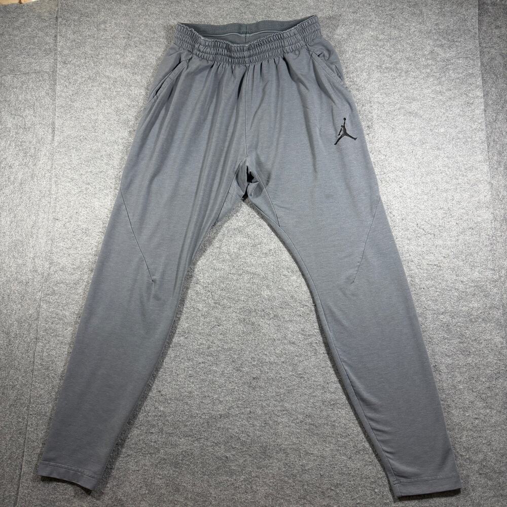 Jordan Joggers Mens M Slate Gray Jumpman Tapered Fit Lounge Drawstring Stretch